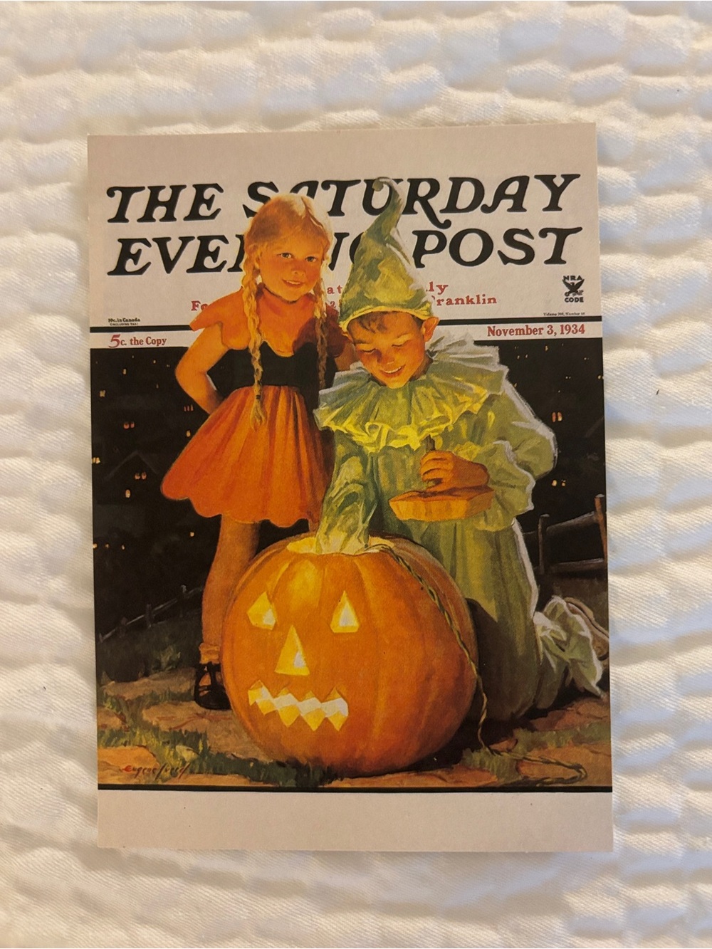 10 Vintage Halloween Cards + 1 Vintage Postcard - Picture 12 of 13